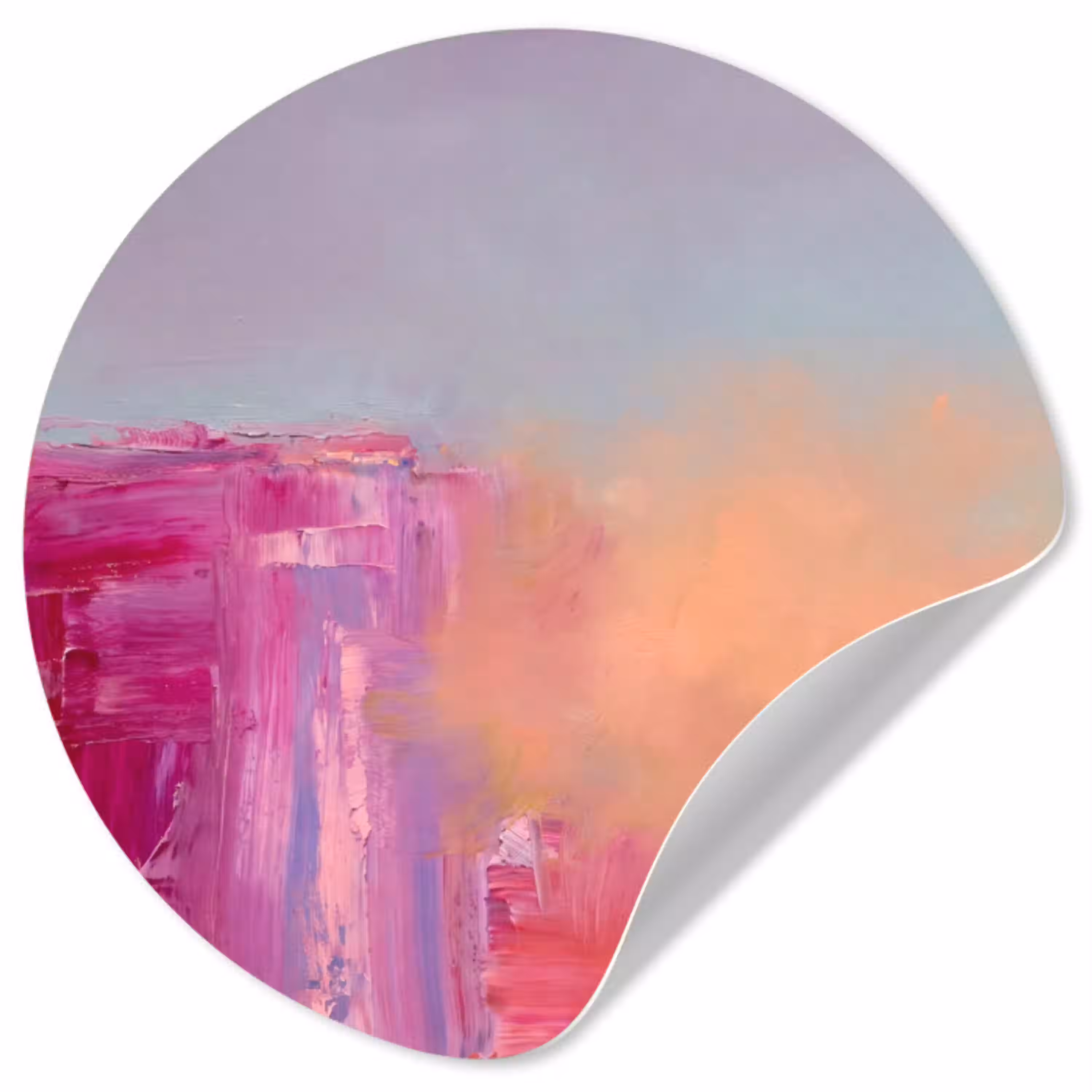 Abstract - Kleuren - Modern - Roze Wandcirkel behangsticker klein -3d