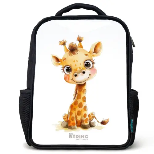 Baby giraffe Rugzak - Zwart middel -3d