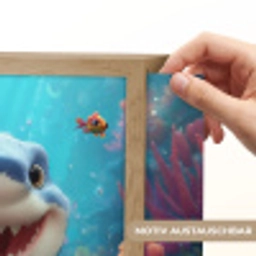 Haai - Onderwaterwereld - Oceaan Light Box met batterij (Wandlamp kind) middel -USP_websiteprintDE