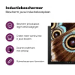 Vleugels - Vlinder - Blauw Inductie beschermer vinyl 3mm middel -zzzzzzz-cc-usp