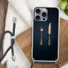 Bestek - Donkerblauw - Goud Hoesje iPhone 16 Pro Max met koord klein -sfeer4