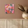 Roze - Bloemen - Wit - Oranje plexiglas 5mm klein -sfeer5