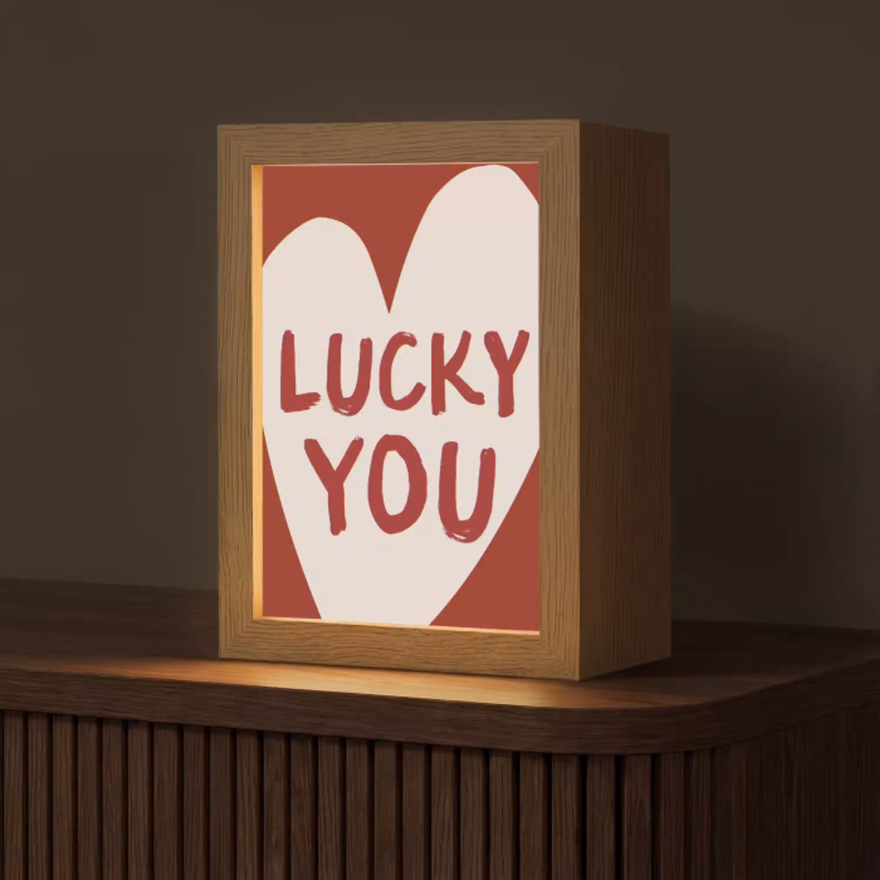 Lucky - Hart - Rood Light Box met kabel (Tafellamp) klein -z3d_website