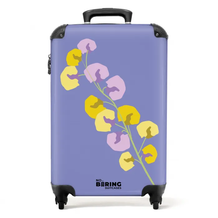 Summer memories - Takken met kleurrijke bloemen NBS - Handbagage koffer - Kinderen Unisex middel -productfoto_recht
