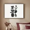 Japandi - Zwart - Abstract Textielframe zwart klein -sfeer1