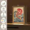 Koi - Zee - Golven - Zon Light Box met kabel (Tafellamp) klein -USP_NL
