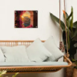 Colosseum - Rome - Roze Bloemen tuinposter los doek klein -sfeer7