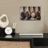 Houten - Lepels - Rijst - Zaden poster papier klein -sfeer1