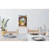 Doorkijk - Bloemen - Kleurrijk - Natuur Muursticker klein -eettafel