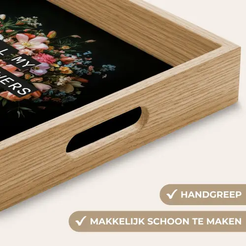 Bloemen - Art - Pastel - Quotes Dienblad Rechthoek middel -USP_HandgreepNL