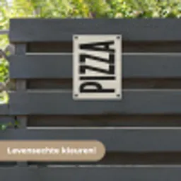 Pizza - Decoratie - Japandi - Vintage tuinposter los doek klein -sfeer3