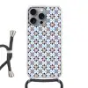 Ornament - Tegel - Kleurrijk Hoesje iPhone 16 Pro Max met koord klein 804 -3d