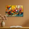 Kleurrijk - Geometrisch - Abstract Canvas - Meerluiken 3 luik klein -sfeer5