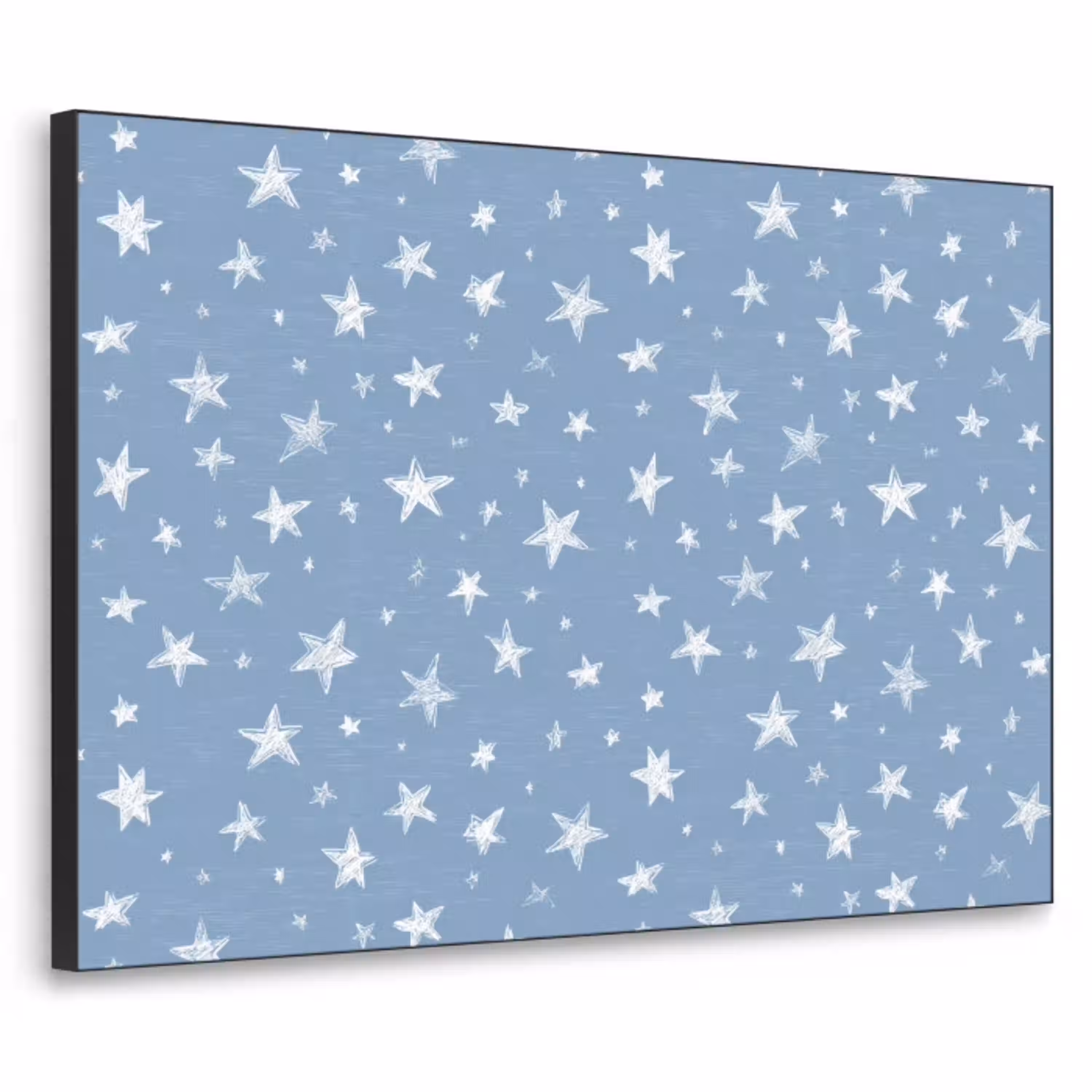 Sterretjes - Patroon - Blauw Textielframe zwart klein 947 -3d
