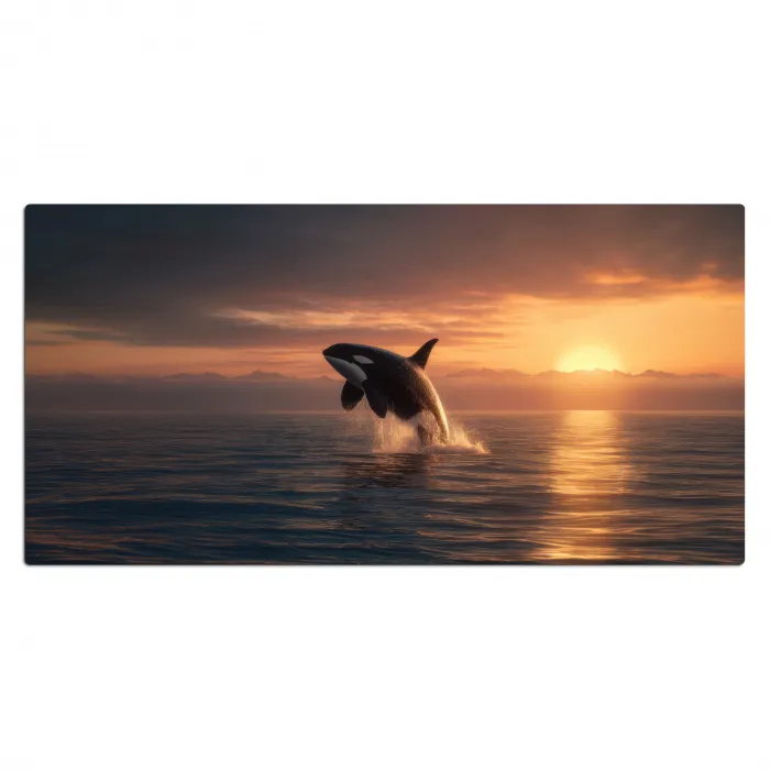 Orka - Zee - Zonsondergang Muismat XXL klein -3d_leeg