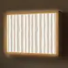 Minimalistisch - Strepen - Beige Light Box met batterij (Wandlamp) middel 907 -z3d_website