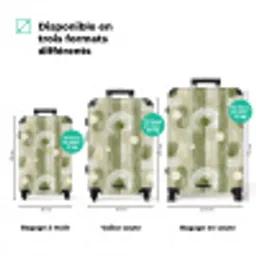 Artistiek - Modern - Groen NBS - Handbagage koffer - Volwassenen Unisex middel zzzzzzVergelijking_3FR