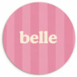 Roze - Gestreept - Belle Wandcirkel kunststof plaat 5mm dik klein -3d