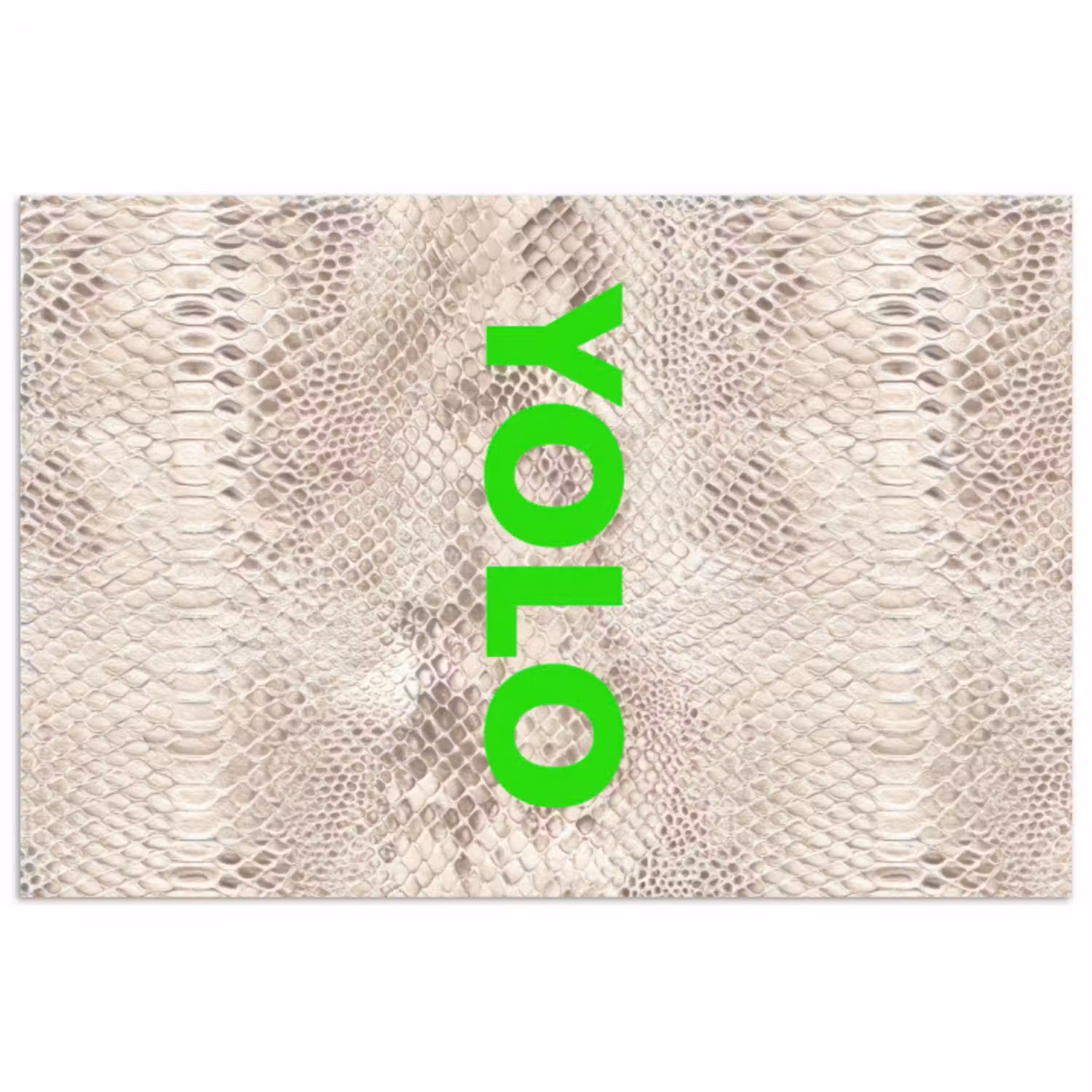 YOLO - Groen - Neon - Slangenprnt poster papier klein -3d
