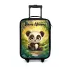 Panda - Bamboebos - Groen Kinderkoffer - Zwart klein -3d