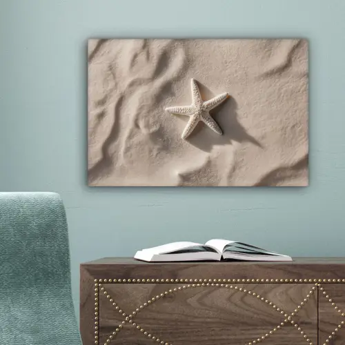 Strand - Zeester - Zand - Beige canvas 2cm klein -sfeer4
