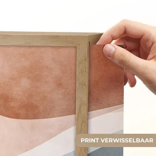 Abstract - Golven - Blauw Light Box met batterij (Wandlamp) middel -USP_websiteprintNL