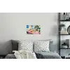 Tafel - Wijn - Fruit Muursticker klein -slaapkamer