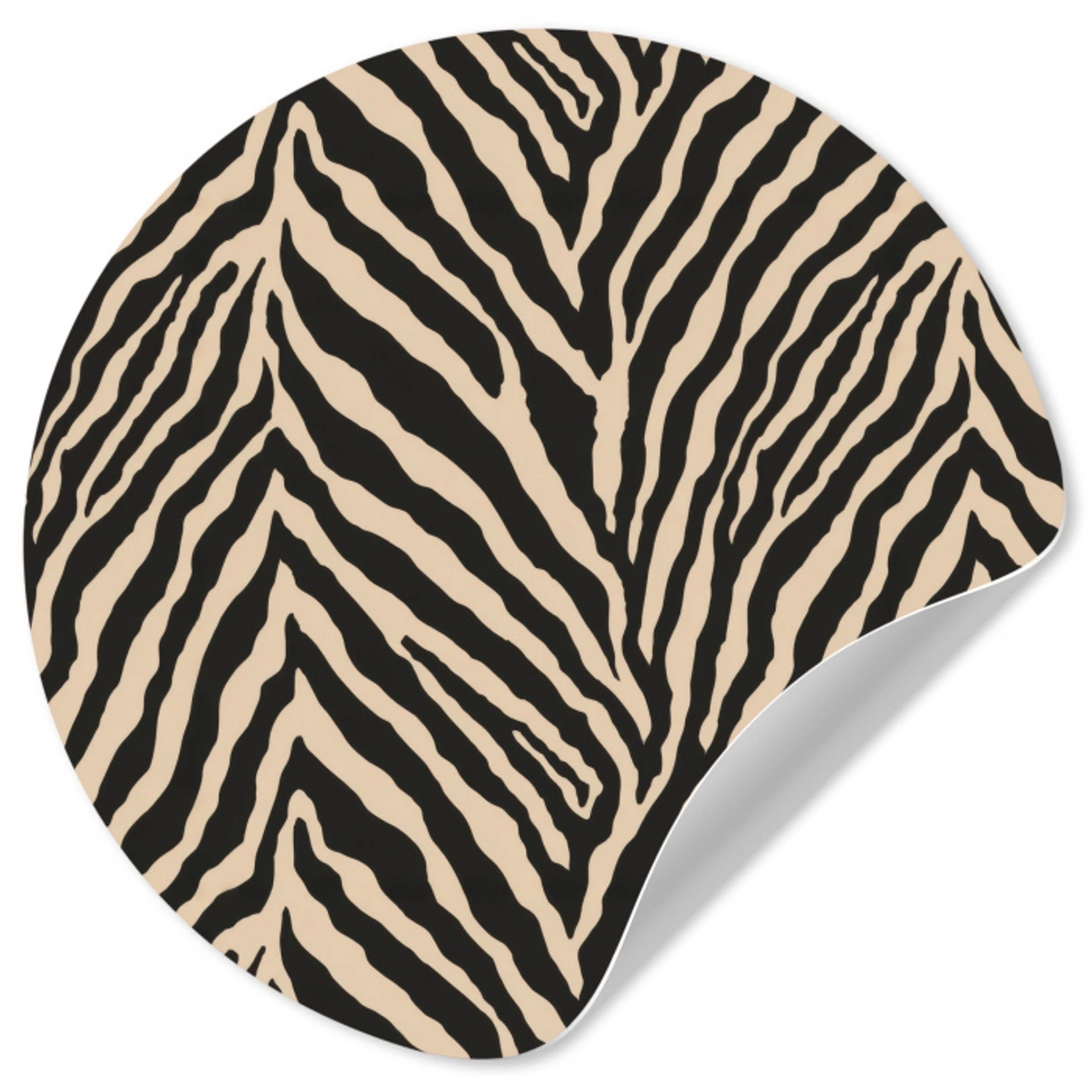 Zebra - Klassiek - Zwart Wandcirkel behangsticker klein 186 -3d