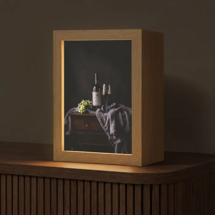 Druiven - Wijn - Rood - Tafel Light Box met kabel (Tafellamp) klein -z3d_website