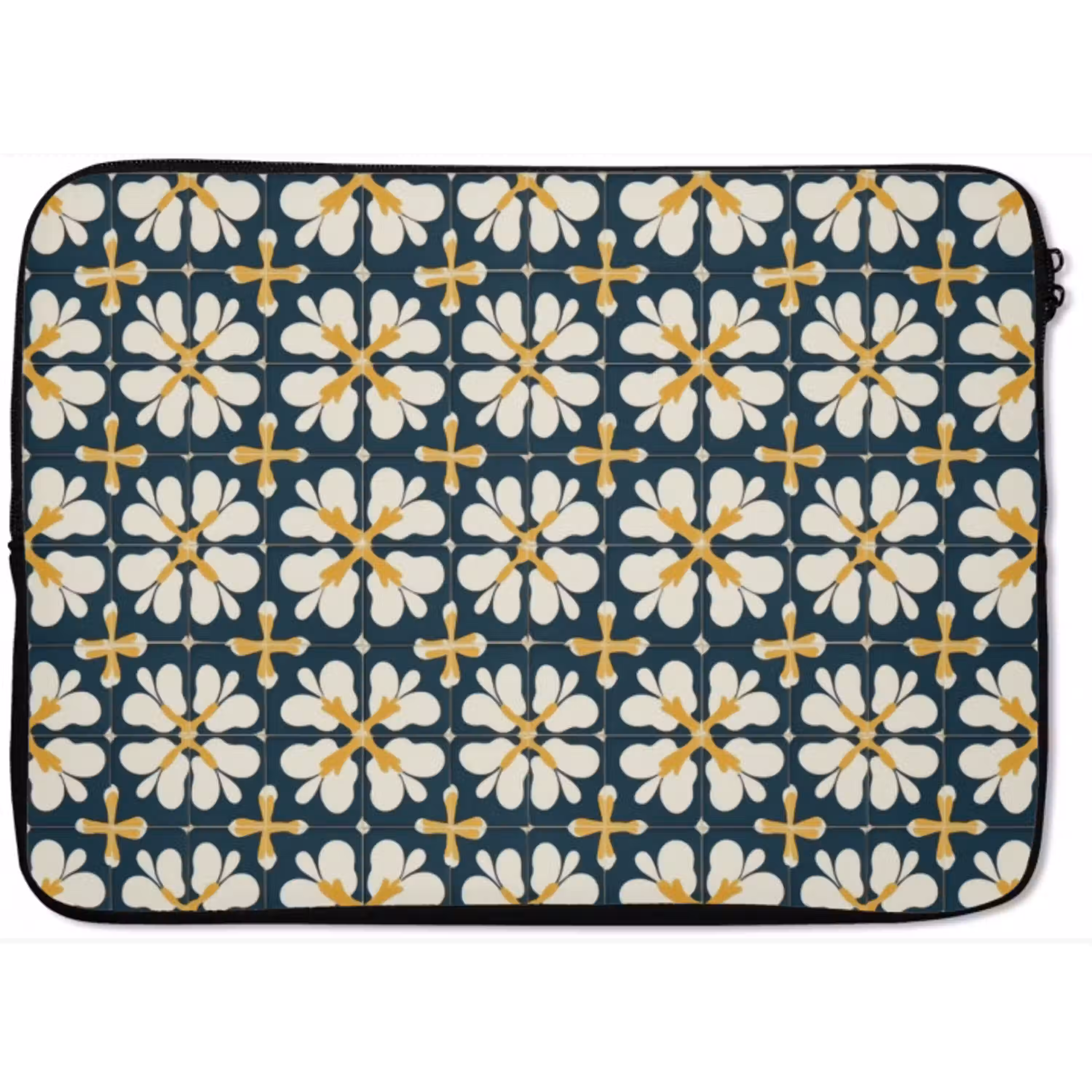Motief - Tegel - Okergeel laptophoes neopreen klein 279 -zkaufland3dotto