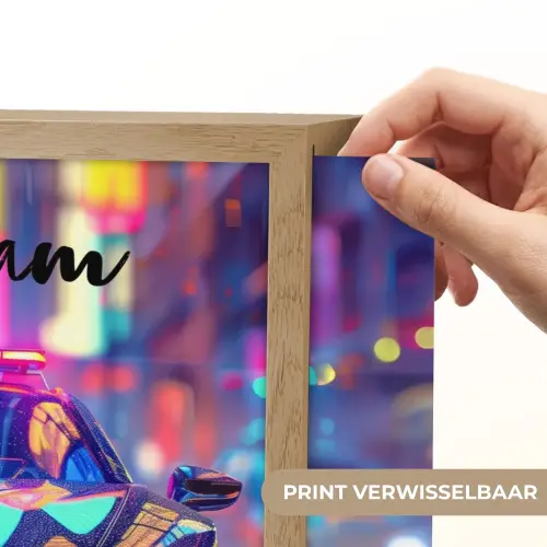 Auto - Politie - Stad - Jongens - Kleurrijk Light Box met batterij (Wandlamp kind) middel -USP_websiteprintNL