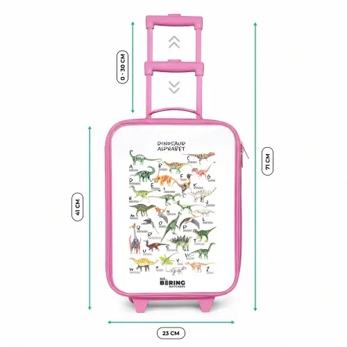 Alfabet van dino's Kinderkoffer - Roze klein -productfoto_formaten