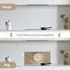 Vogel - Beige - Japandi keuken achterwand spatscherm klein -voor_na_NL