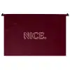 Bordeaux - Nice - minimalistisch Wandkleed katoen middel -zz3d