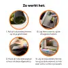 Bloemen - Wei - Paars - Gras - Wit - Wolken - Blauw Inductie beschermer vinyl 3mm klein -zzzzzzz-td-werking