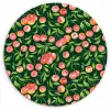 Groen - Rode - Kersen - Bladeren Wandcirkel plexiglas klein 852 -3d