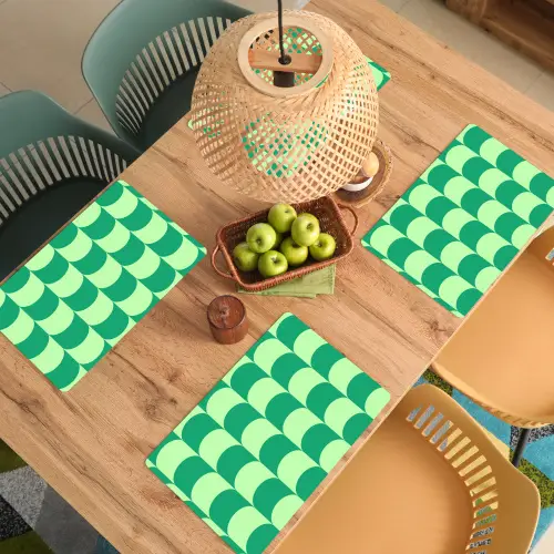 Bogen - Groen - Gestapeld Placemat vinyl groot 368 -zzsfeer5_Kitchenyeah-website