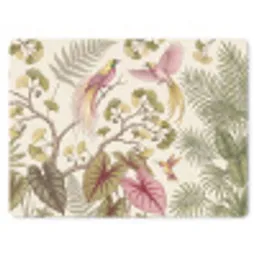Vogels - Tropisch - Botanisch - Roze muismat rubber klein -3d