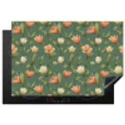 Tulpen - Botanisch - Groen Inductie beschermer vinyl 3mm klein 276 -3d