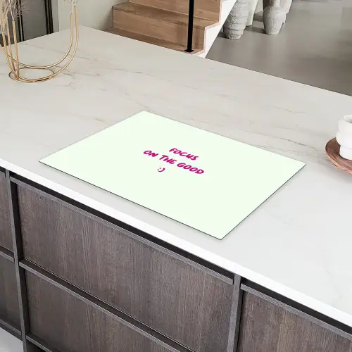 Focus - Beige - Roze - Smiley Inductie beschermer vinyl 3mm klein -sfeer8