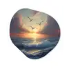 Meeuwen - Zonsondergang - Zee - Wolken Wandcirkel Organisch Plexiglas middel -3d