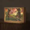 Wijngaard - Druiven - Zonsondergang Light Box met kabel (Tafellamp) klein -z3d_website