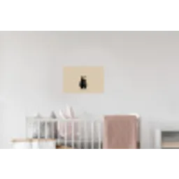 Beer - Donkerbruin - Minimalistisch Muursticker klein -kinderkamer