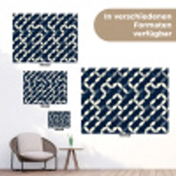 Abstract - Patroon - Blauw tuinposter los doek klein 239 -Xsfeer9_DE