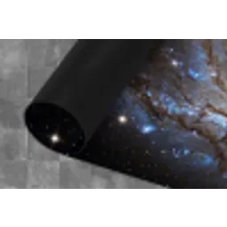 Kosmos - Sterrenstelsel - Donker Keukenloper - keukenmat middel -closeup