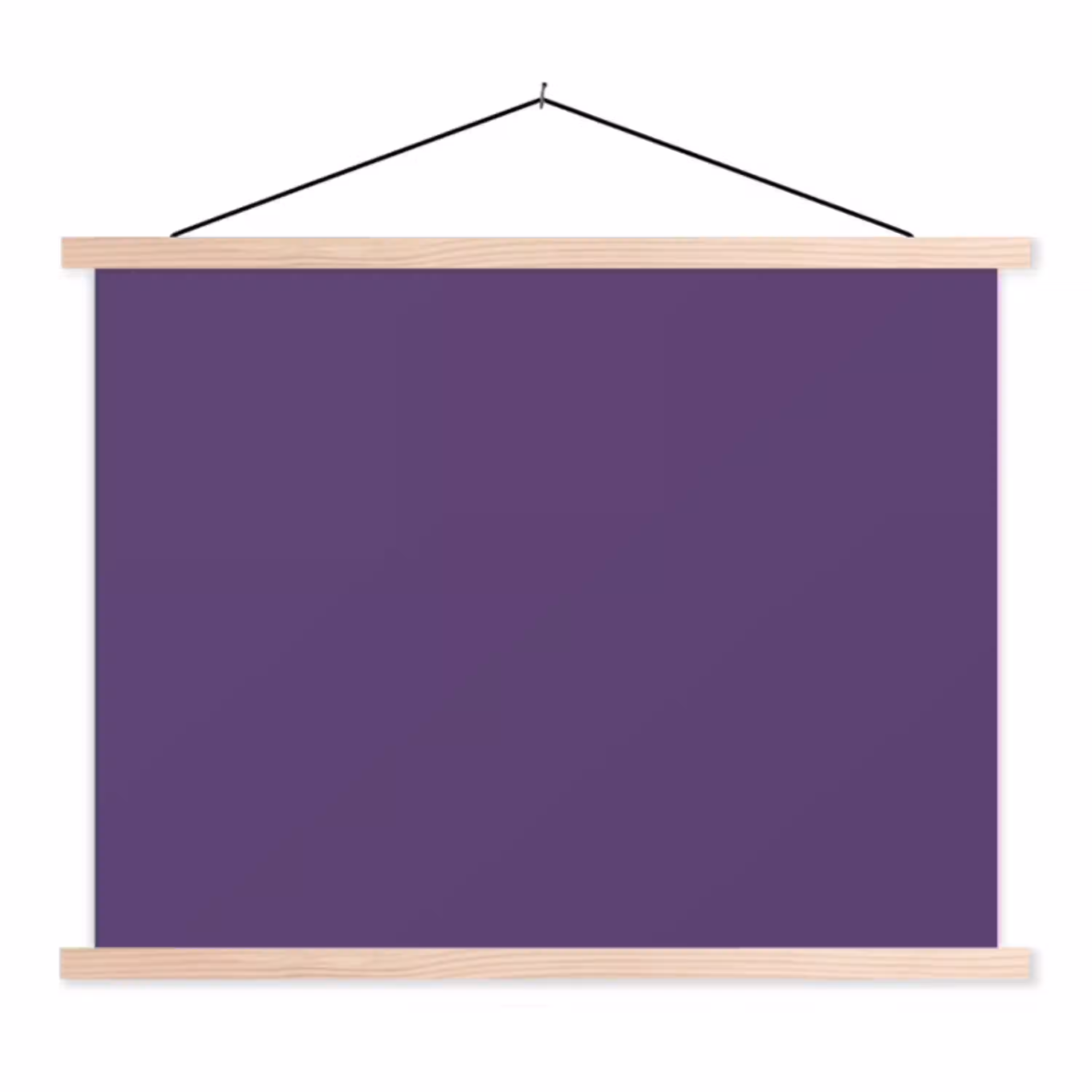 Deep - Plum - Paars textielposter latten blank klein 122 -3d