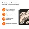 Golven - Zwart - Zandkleur Inductie beschermer vinyl 3mm klein -zzzzzzz-td-ups