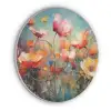 Bloemen - Watercolor - Kunst - Botanisch - Natuur Akoestische PET Vilt - Rond klein -3d