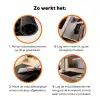 Verweven - Zeshoeken - Zwart - Goud Inductie beschermer vinyl 3mm klein 276 -zzzzzzz-td-werking