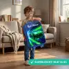 Sportauto - Groen - Snelheidslijnen - Neon Kinderkoffer - Blauw klein -sfeer2_DE